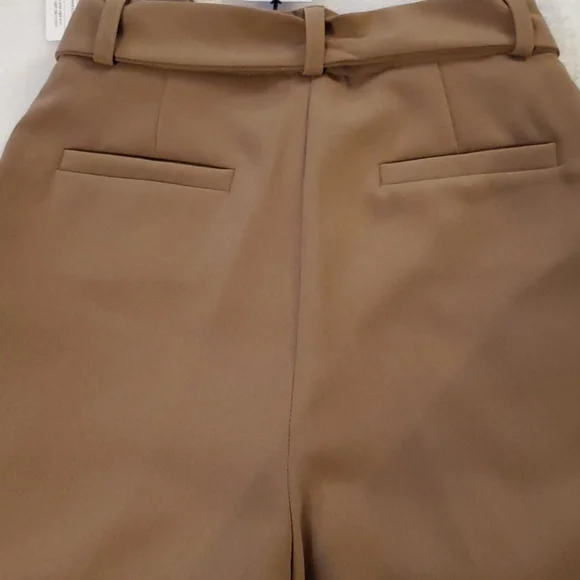 NWT Iris & Ink Kolka cropped belted wide-leg pants sz 4 - Picture 6 of 8